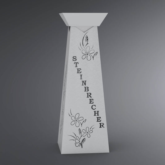 Blumensäle mit Schriftzug und Blumen oben und unten