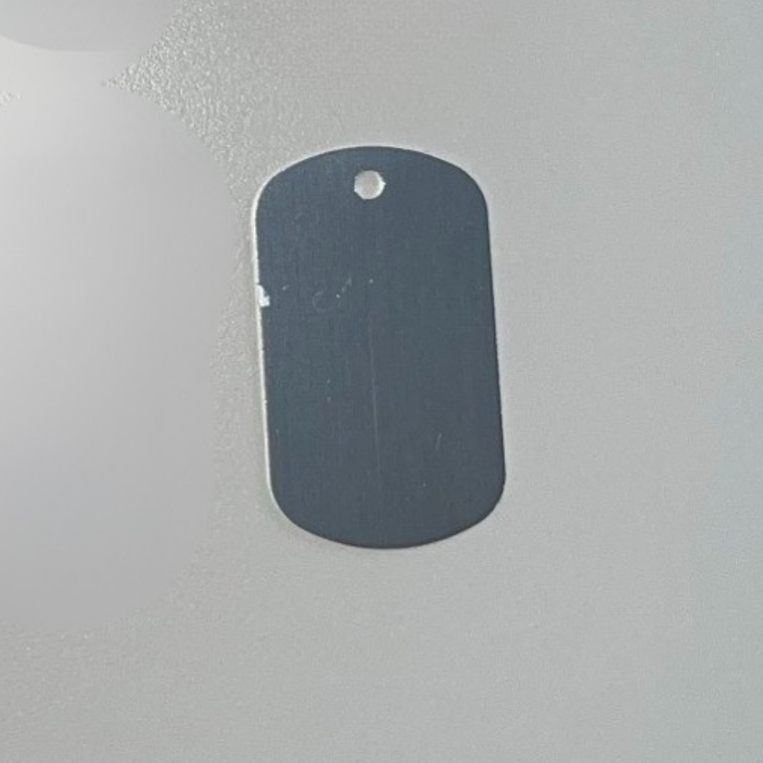 Schlüsselanhänger Plättchen in Silber